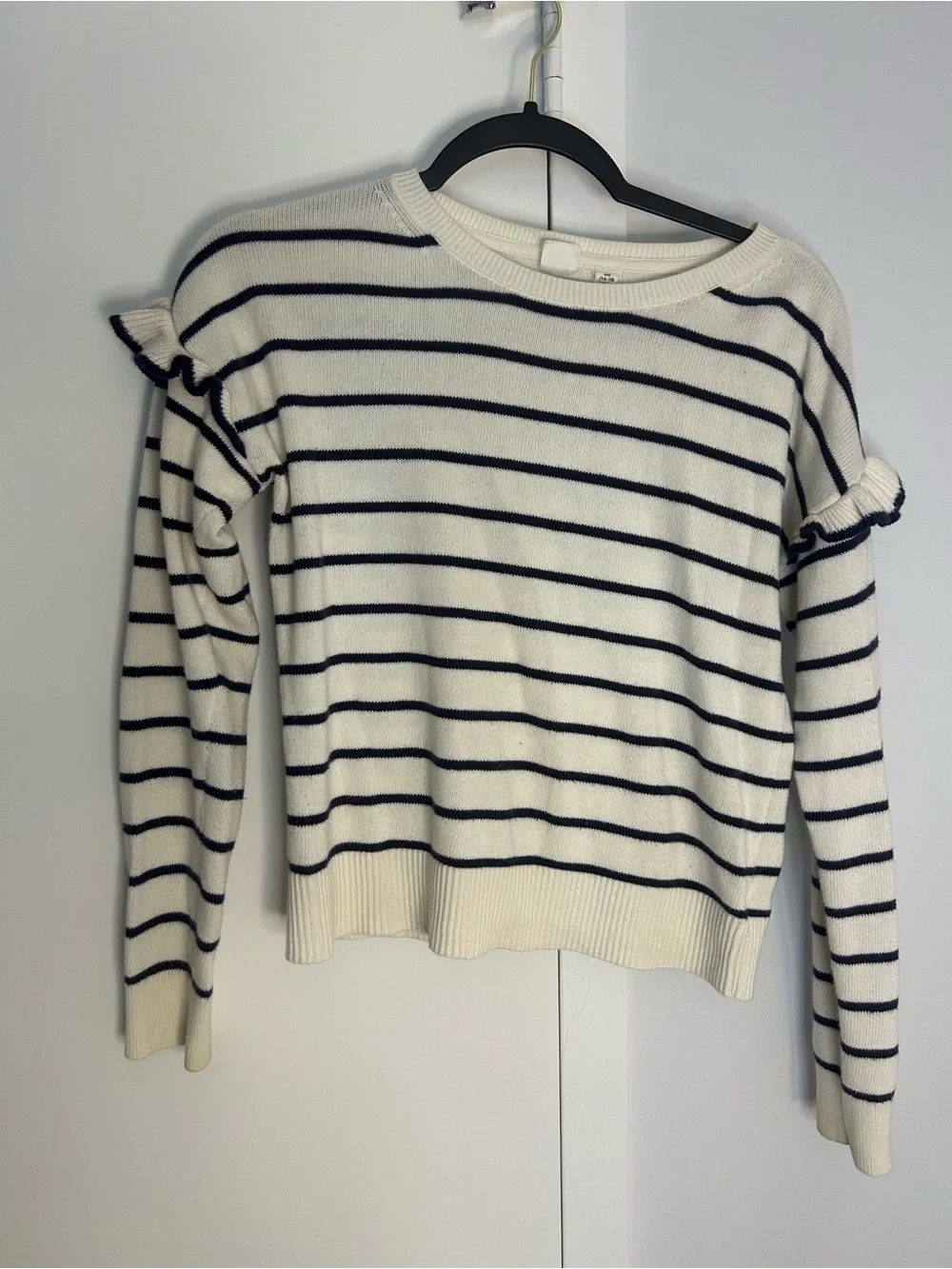 GAP Kids Cream and black Striped Sweater